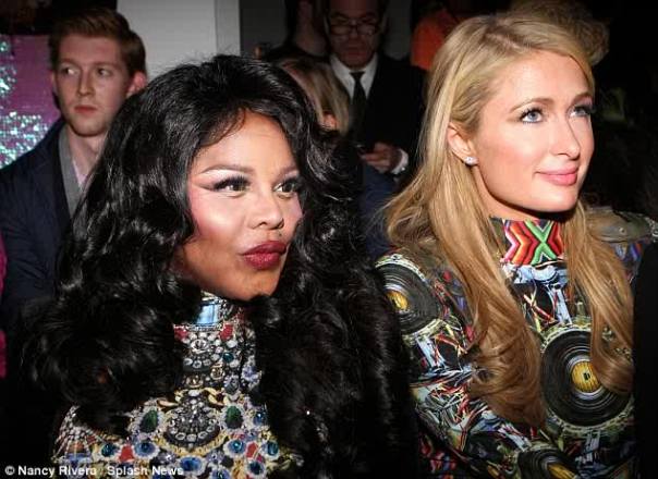 Fashion fans: Lil Kim and Paris Hilton checked out The BLONDS show from the front row